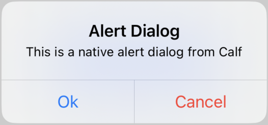 Alert Dialog iOS
