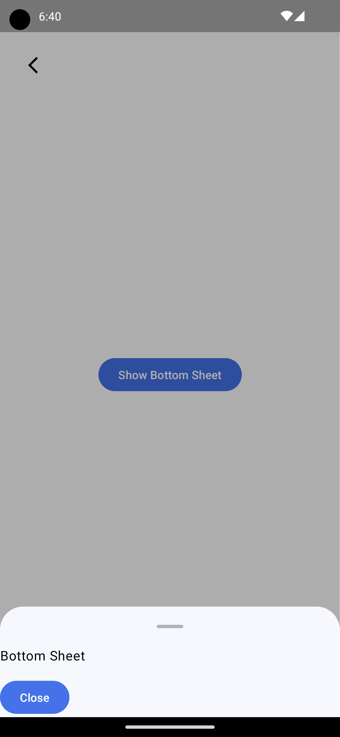 Bottom Sheet Android