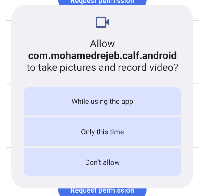 Permission Dialog Android