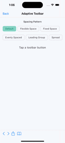AdaptiveToolbar iOS