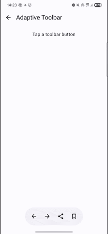 AdaptiveToolbar Material