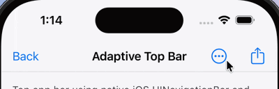 AdaptiveTopAppBar iOS